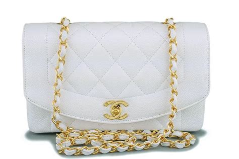 vintage chanel diana flap caviar white|The Best Vintage Chanel Bags to Collect Now.